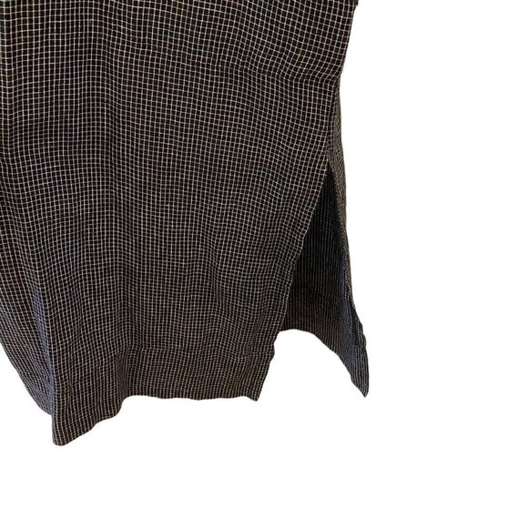 Madewell Long Robe Jacket in Grid Pattern Open Front Pockets Linen Small - Picture 5 of 12